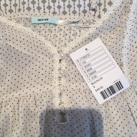 NWT Urban Outfitters sheer polka dot long cami - Picture 3 of 4